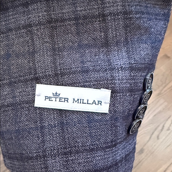 Peter Millar Charcoal Checkered Sport Coat - Picture 2 of 4